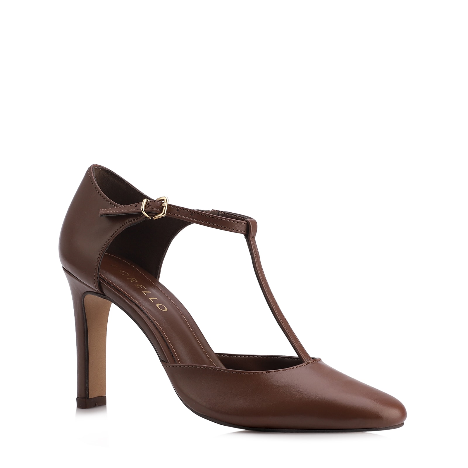 Scarpin Couro Marrom