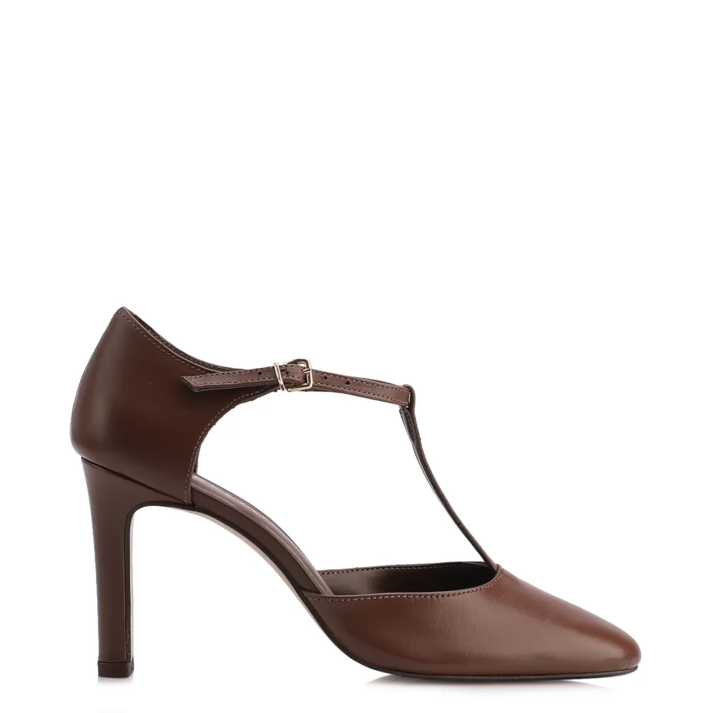 Scarpin Couro Marrom - imagem 2