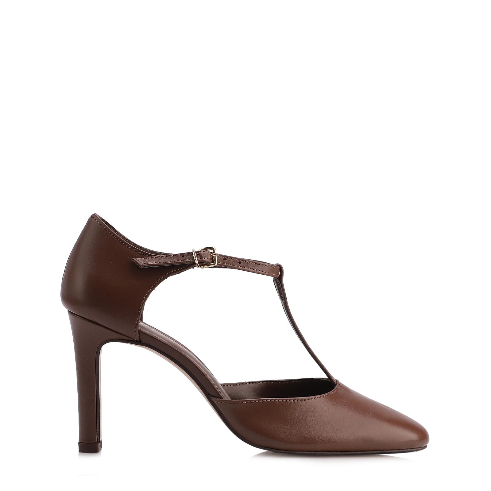 Scarpin Couro Marrom
