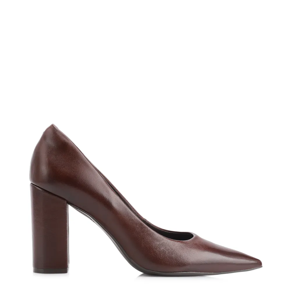 Scarpin Couro Marrom - imagem 3