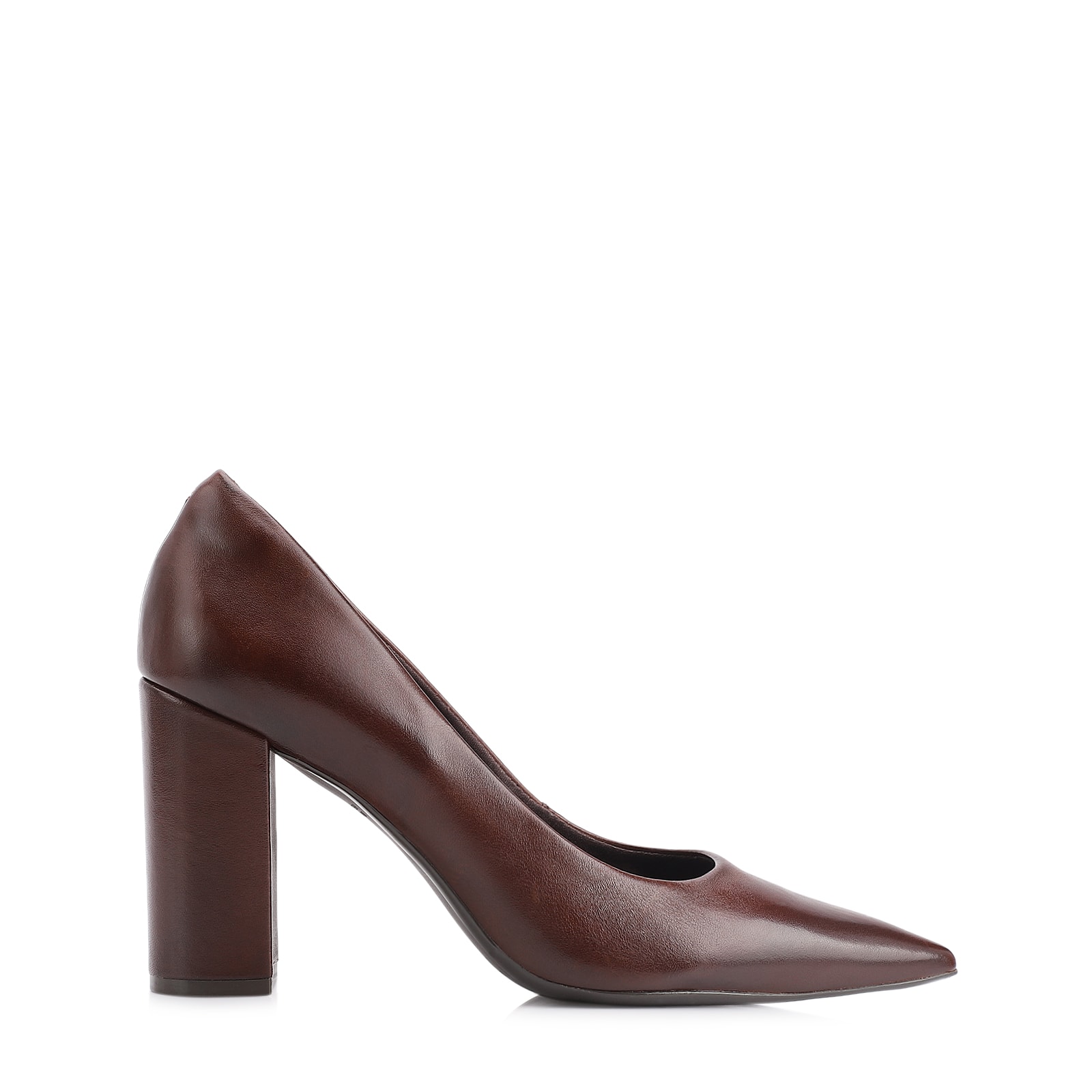 Scarpin Couro Marrom