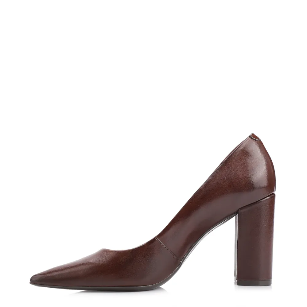 Scarpin Couro Marrom - imagem 5