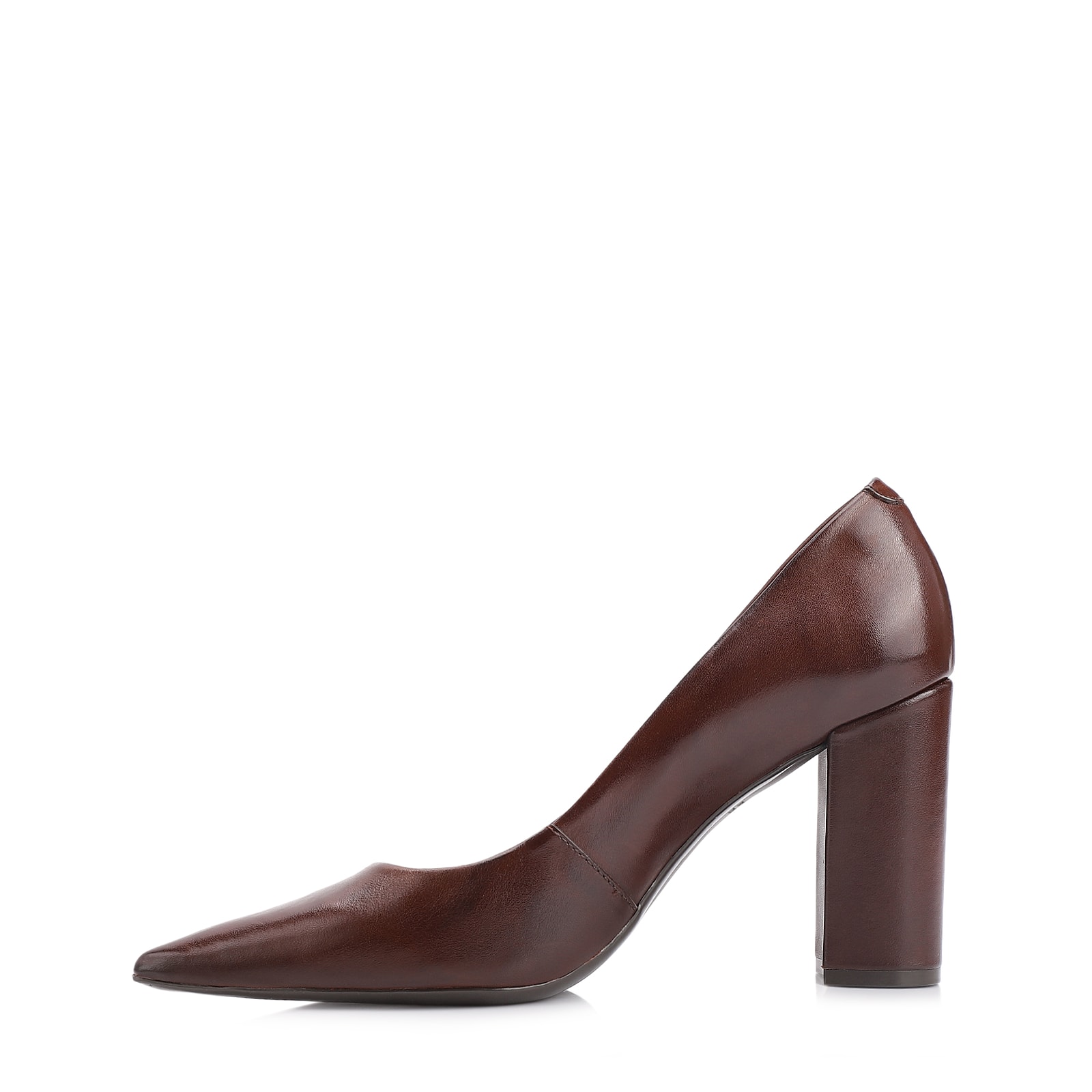 Scarpin Couro Marrom