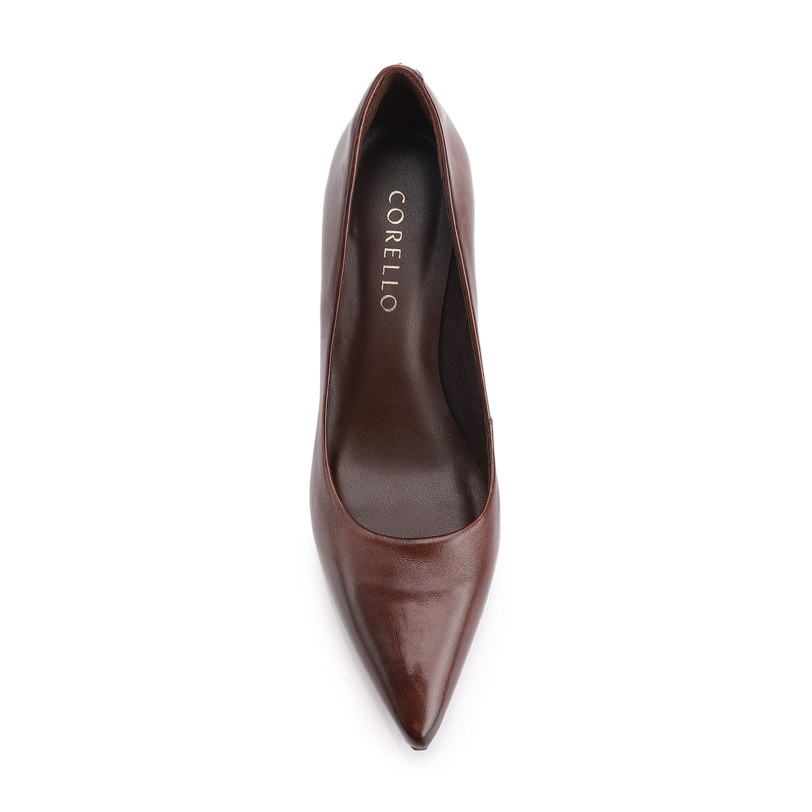 Scarpin Couro Marrom