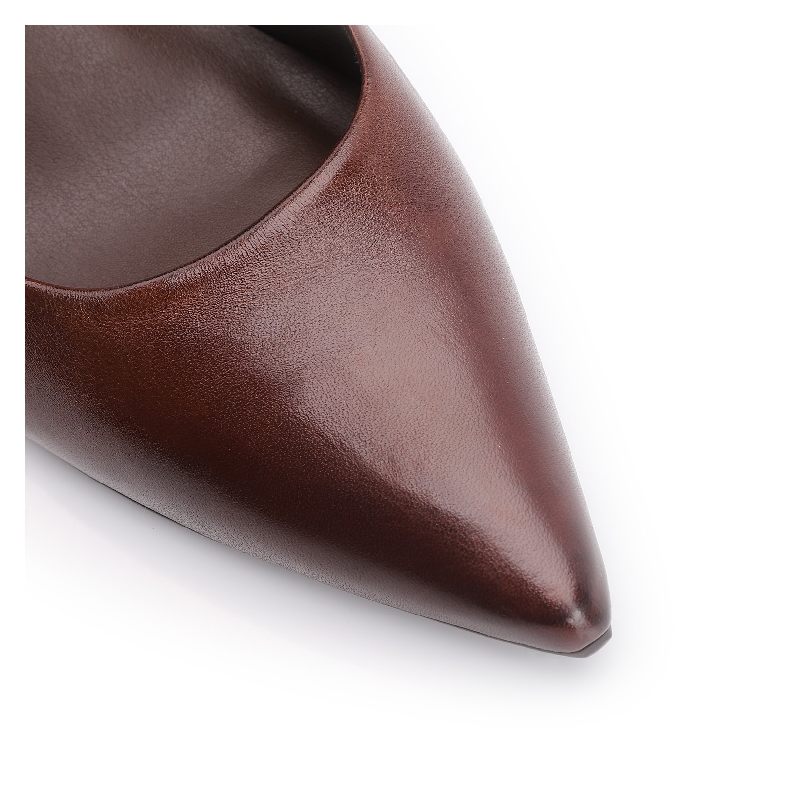 Scarpin Couro Marrom