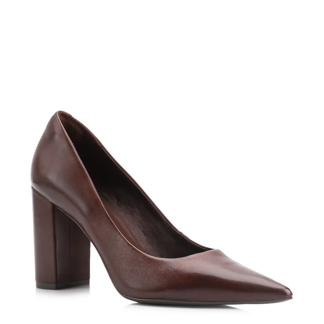 Scarpin Couro Marrom