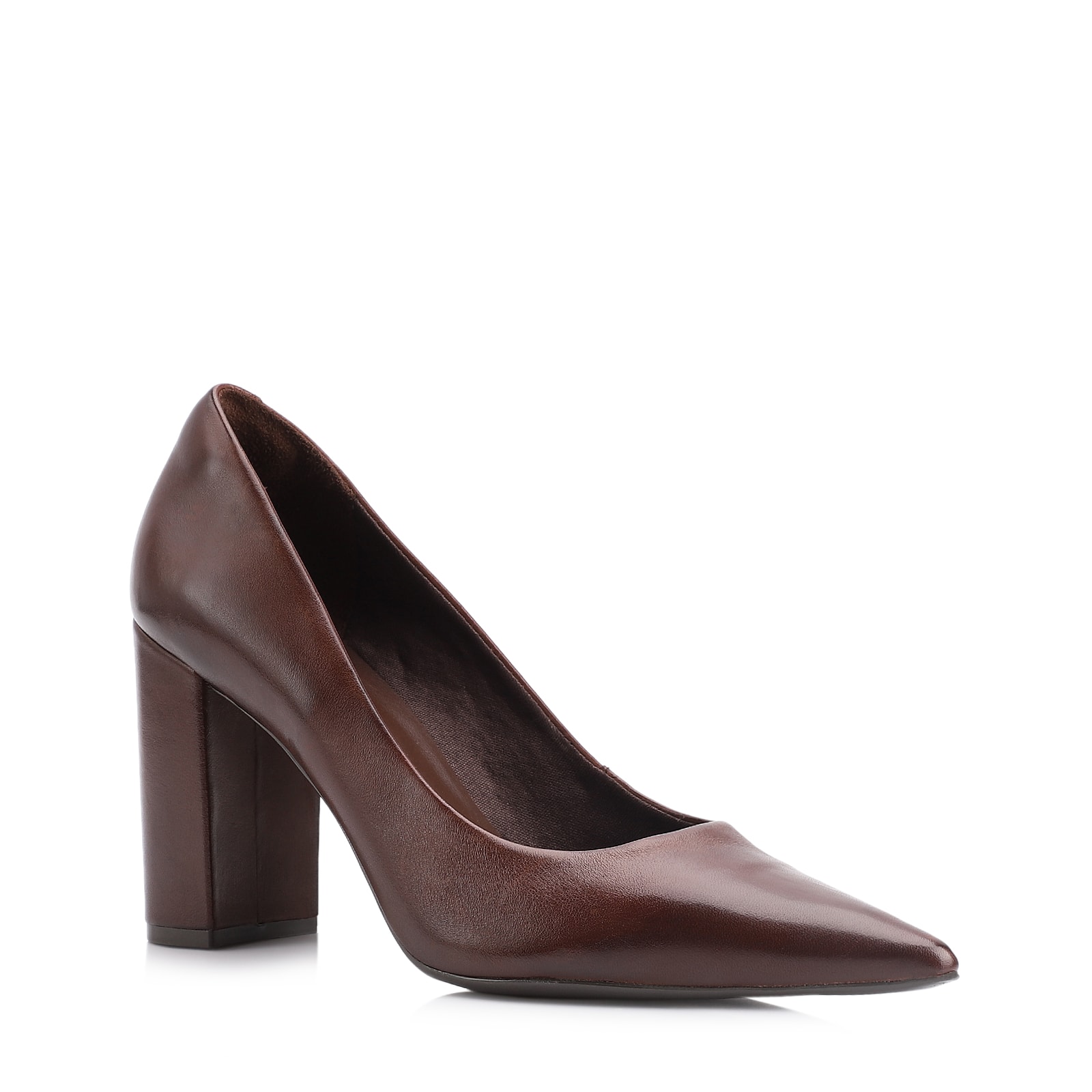 Scarpin Couro Marrom