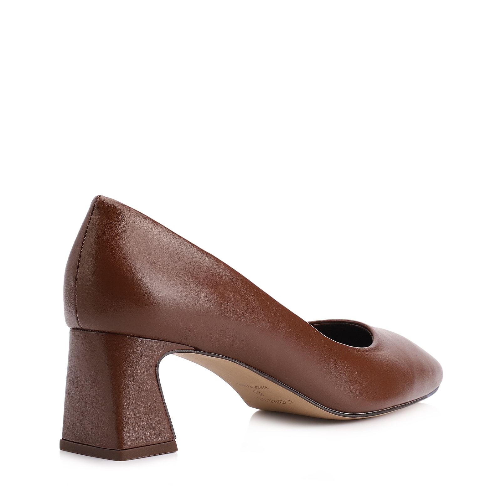 Scarpin Couro Marrom