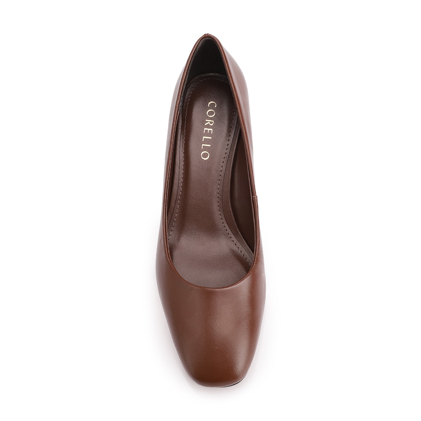 Scarpin Couro Marrom