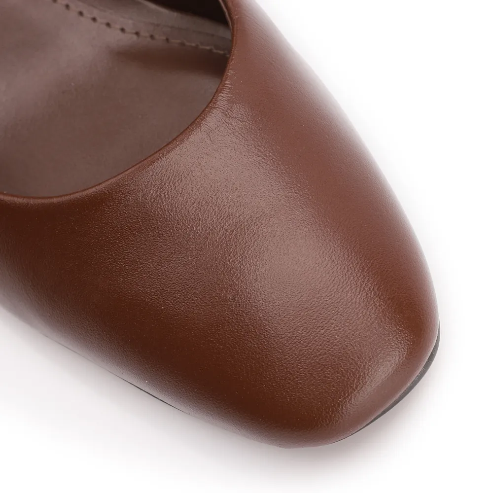 Scarpin Couro Marrom - imagem 6