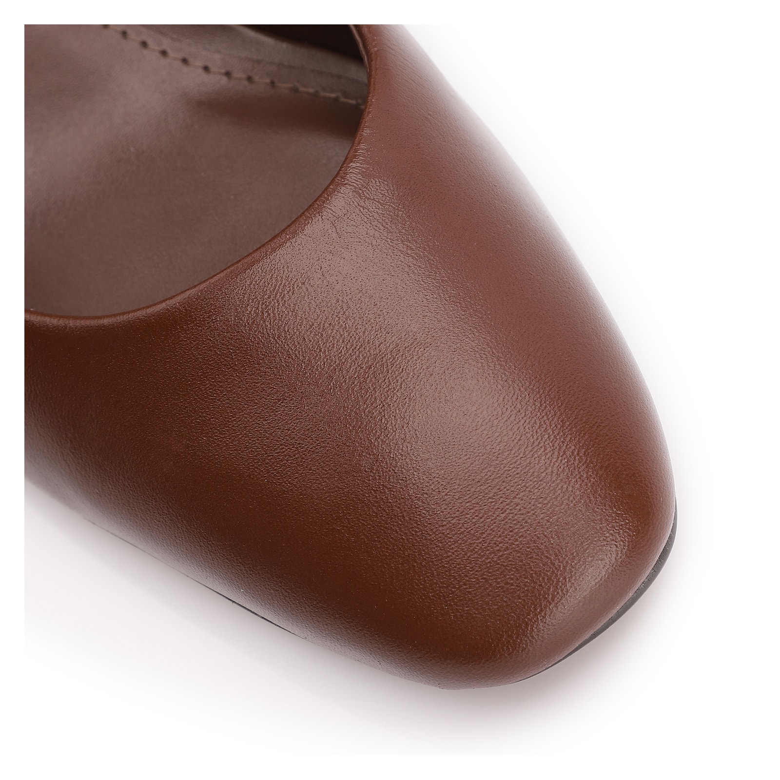 Scarpin Couro Marrom