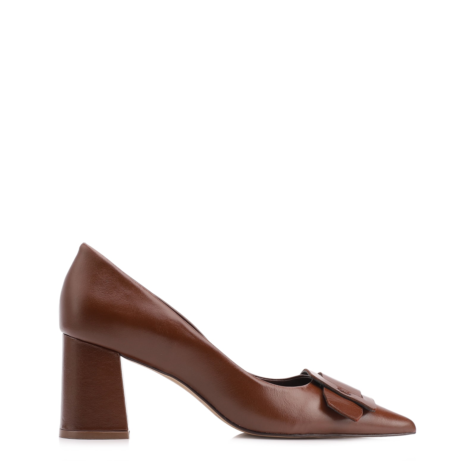 Scarpin Couro Marrom