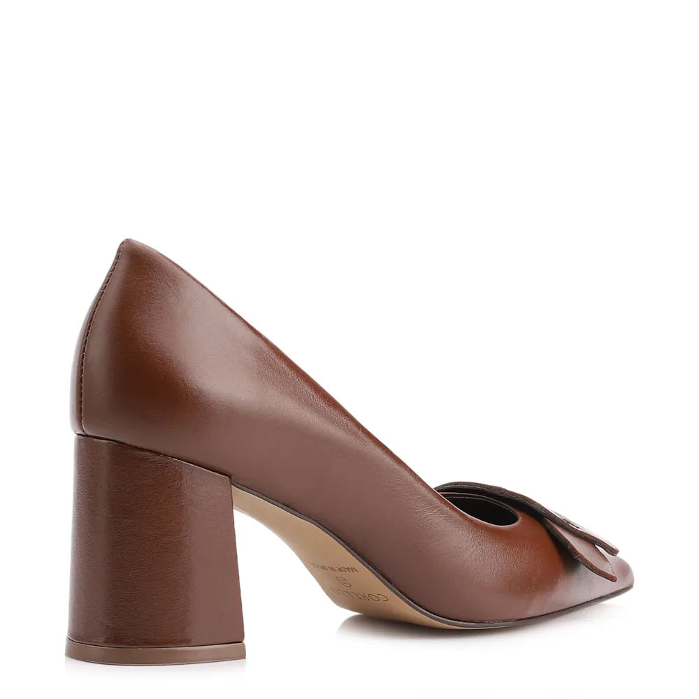 Scarpin Couro Marrom - imagem 4