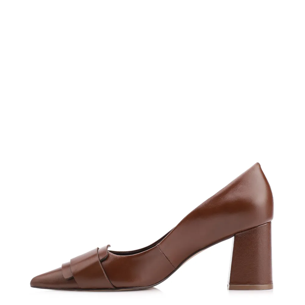 Scarpin Couro Marrom - imagem 5