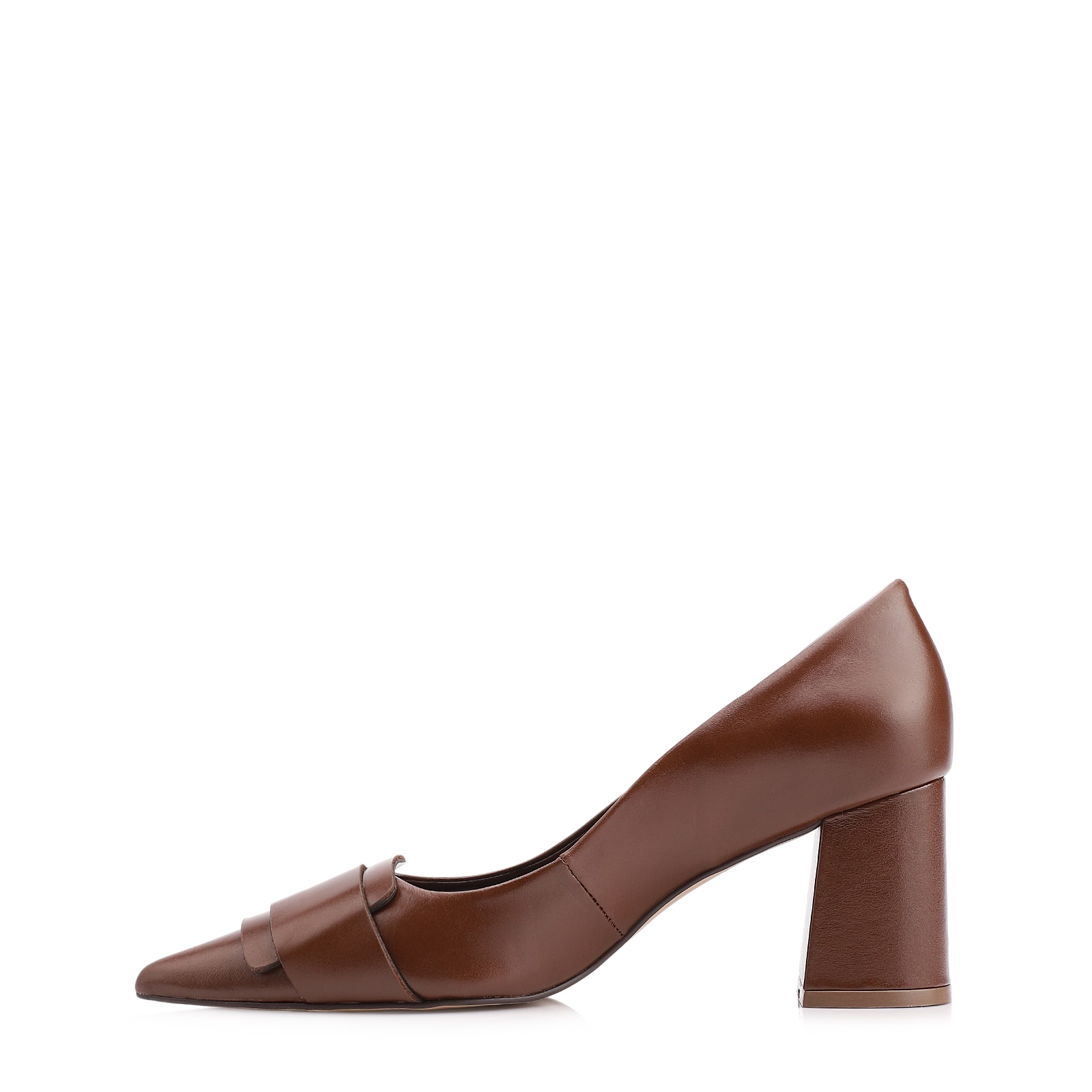 Scarpin Couro Marrom