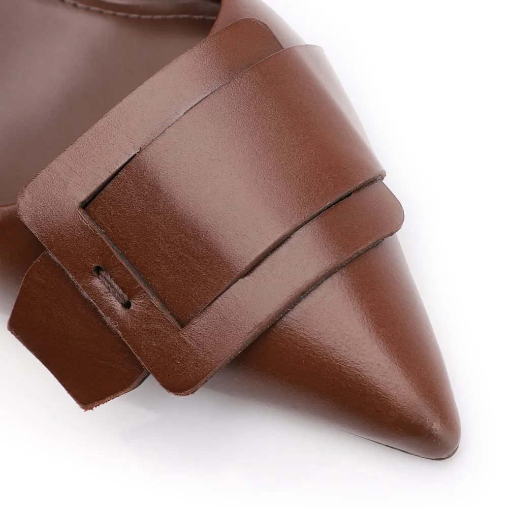 Scarpin Couro Marrom - imagem 7