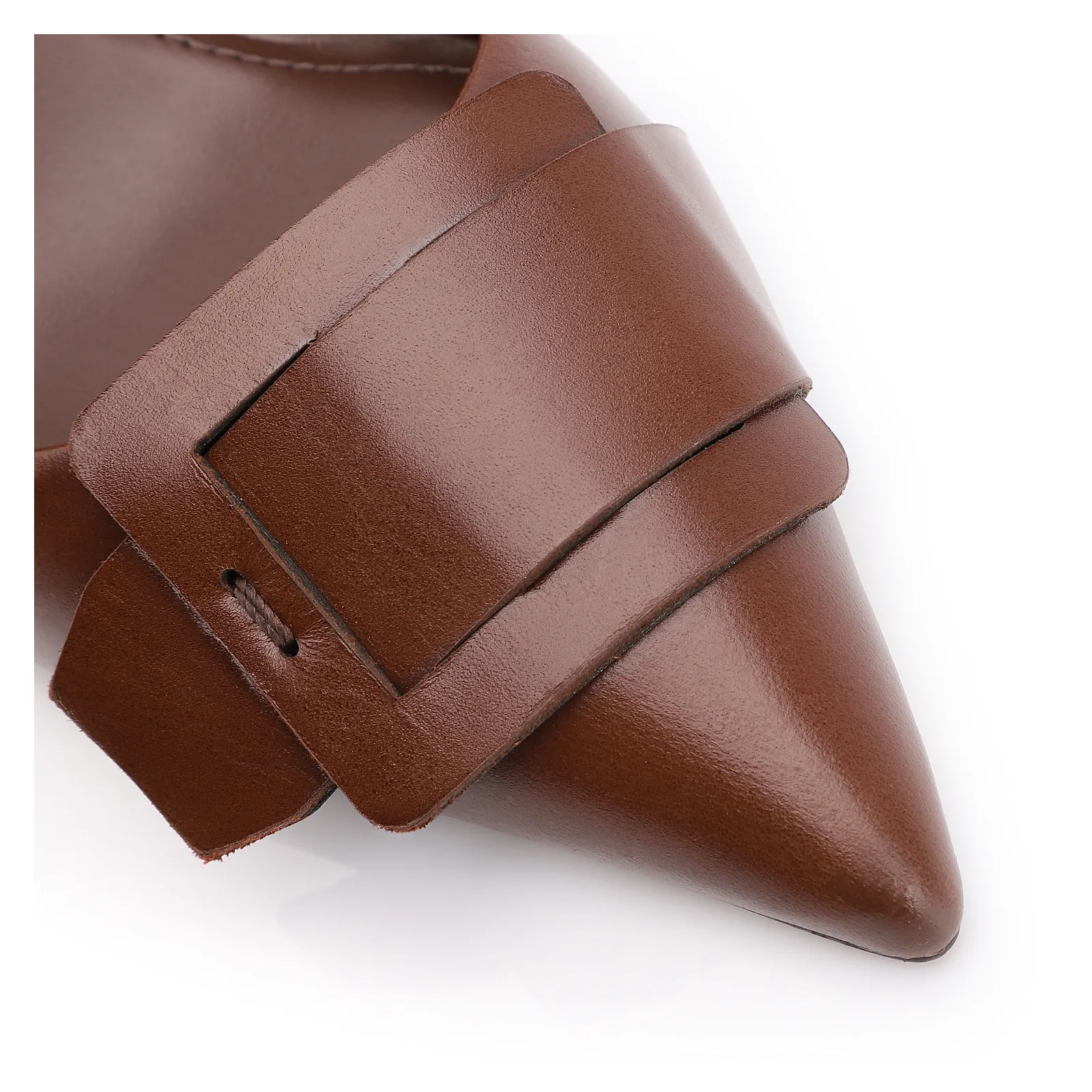 Scarpin Couro Marrom
