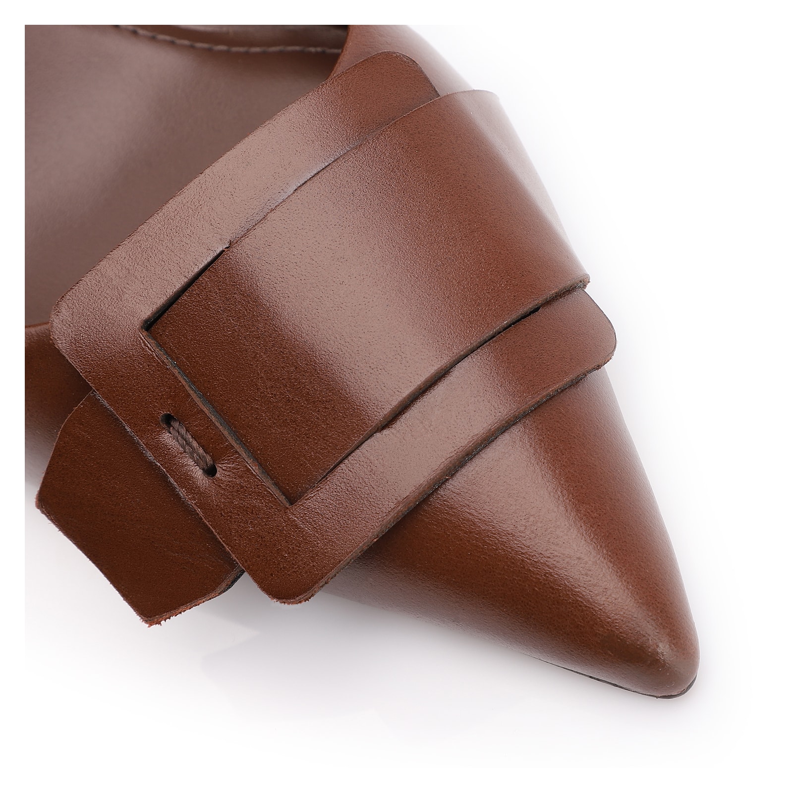 Scarpin Couro Marrom
