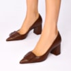 Scarpin Couro Marrom - imagem 2