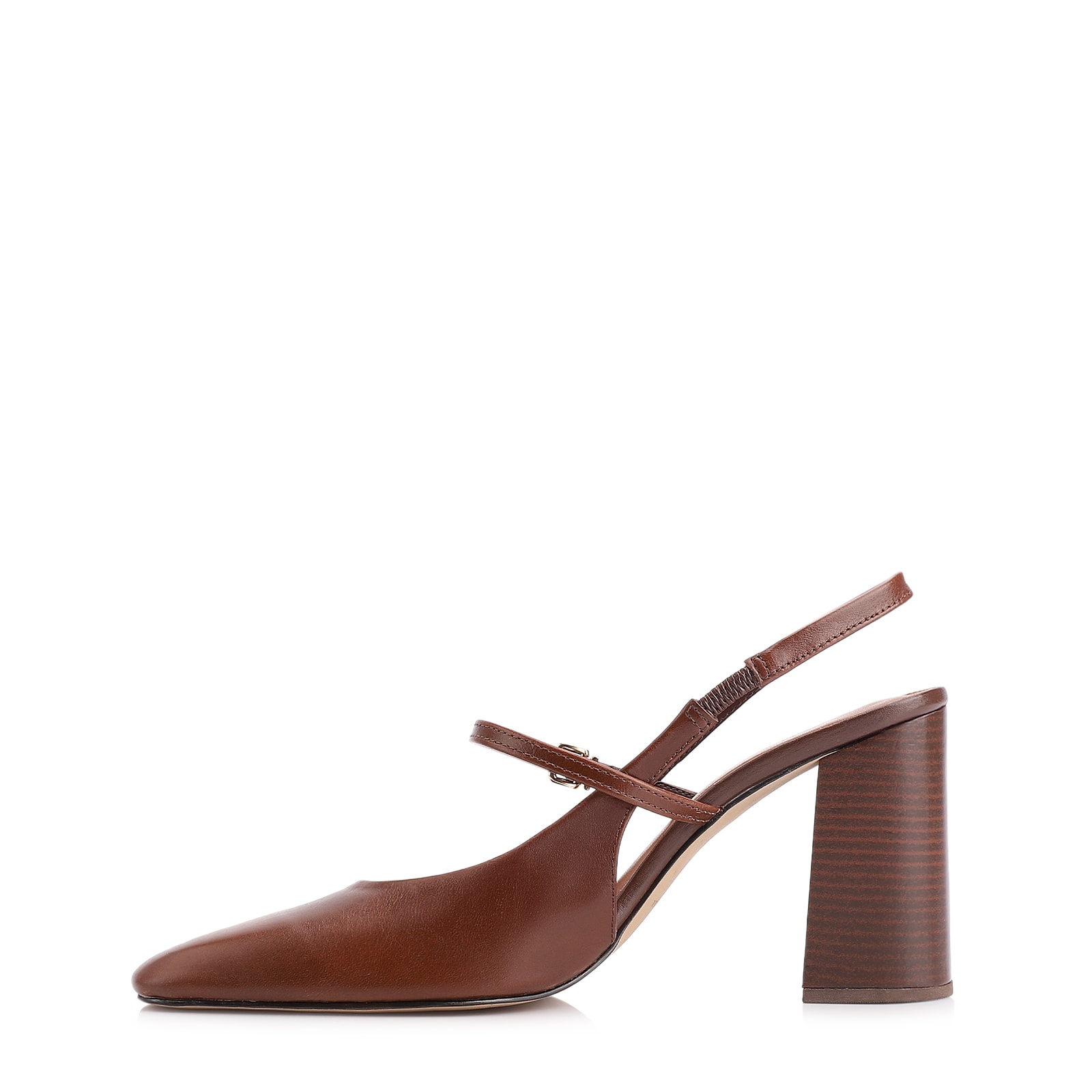 Scarpin Couro Marrom