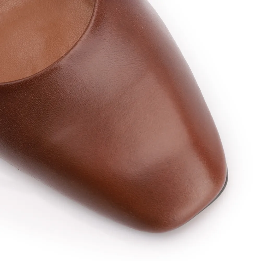 Scarpin Couro Marrom - imagem 6