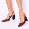 Scarpin Couro Marrom - imagem 2