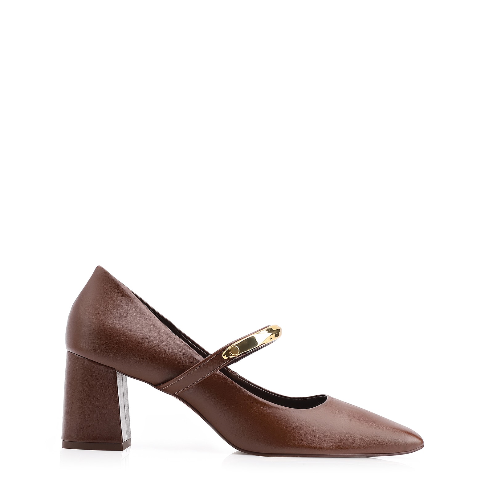 Scarpin Couro Marrom
