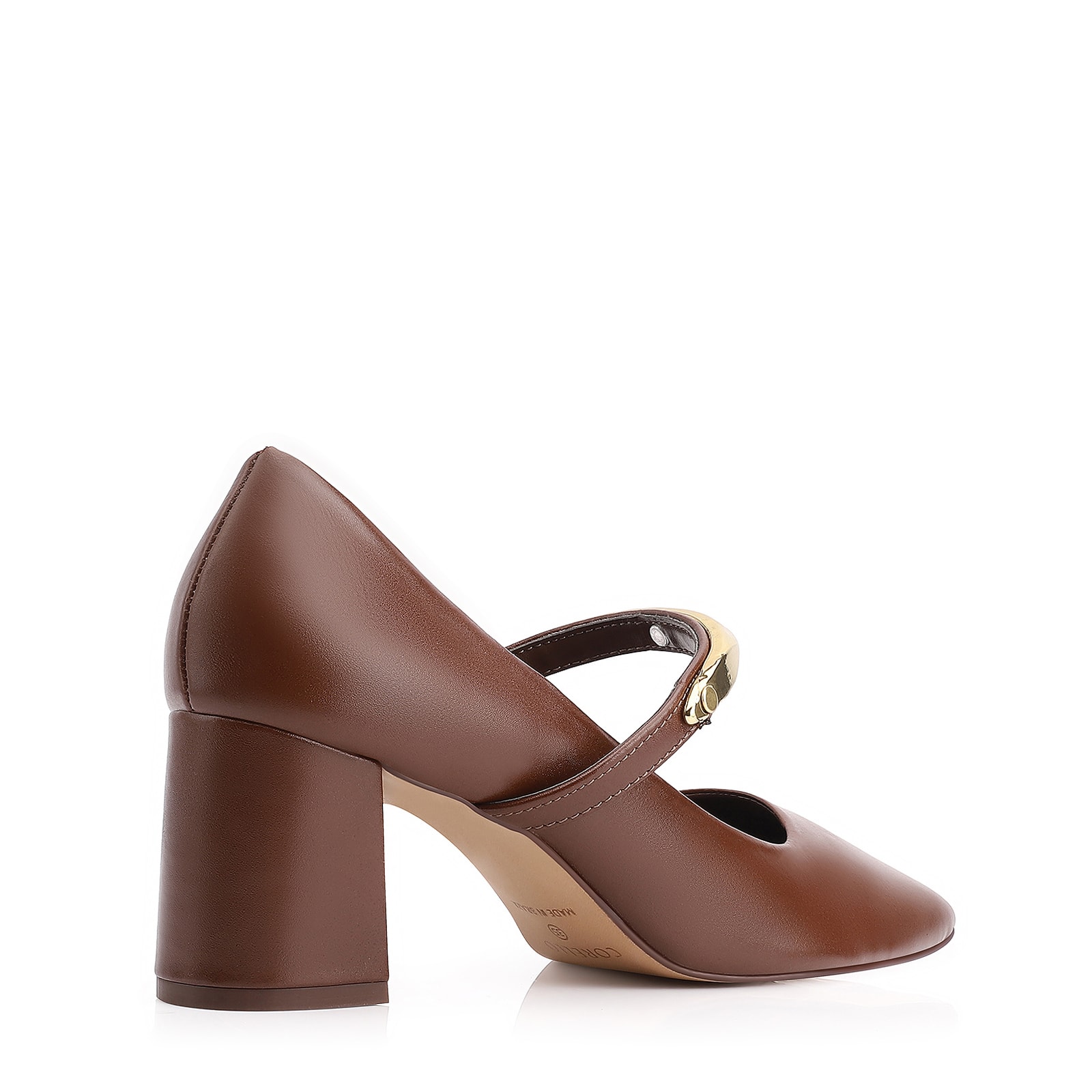 Scarpin Couro Marrom