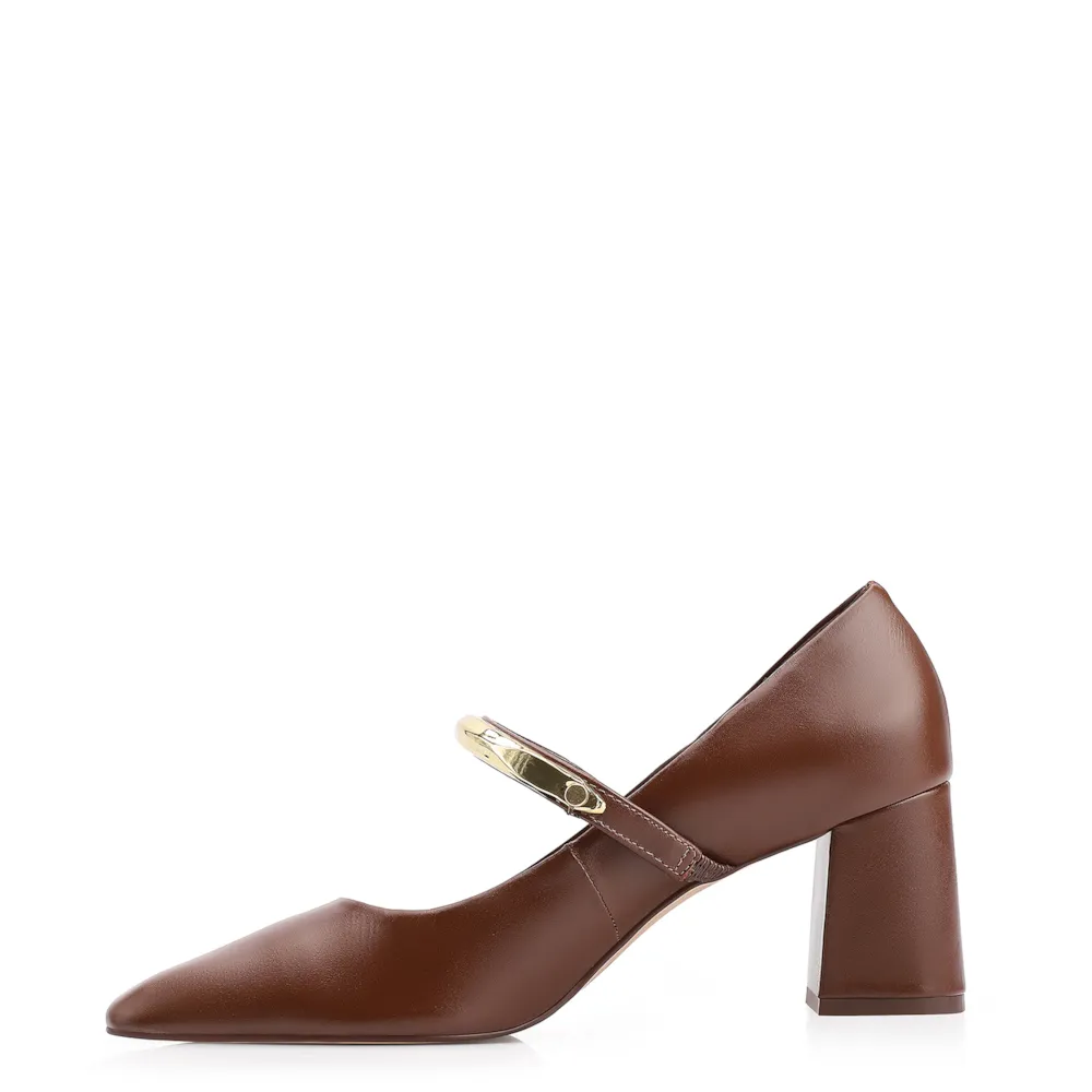 Scarpin Couro Marrom - imagem 5