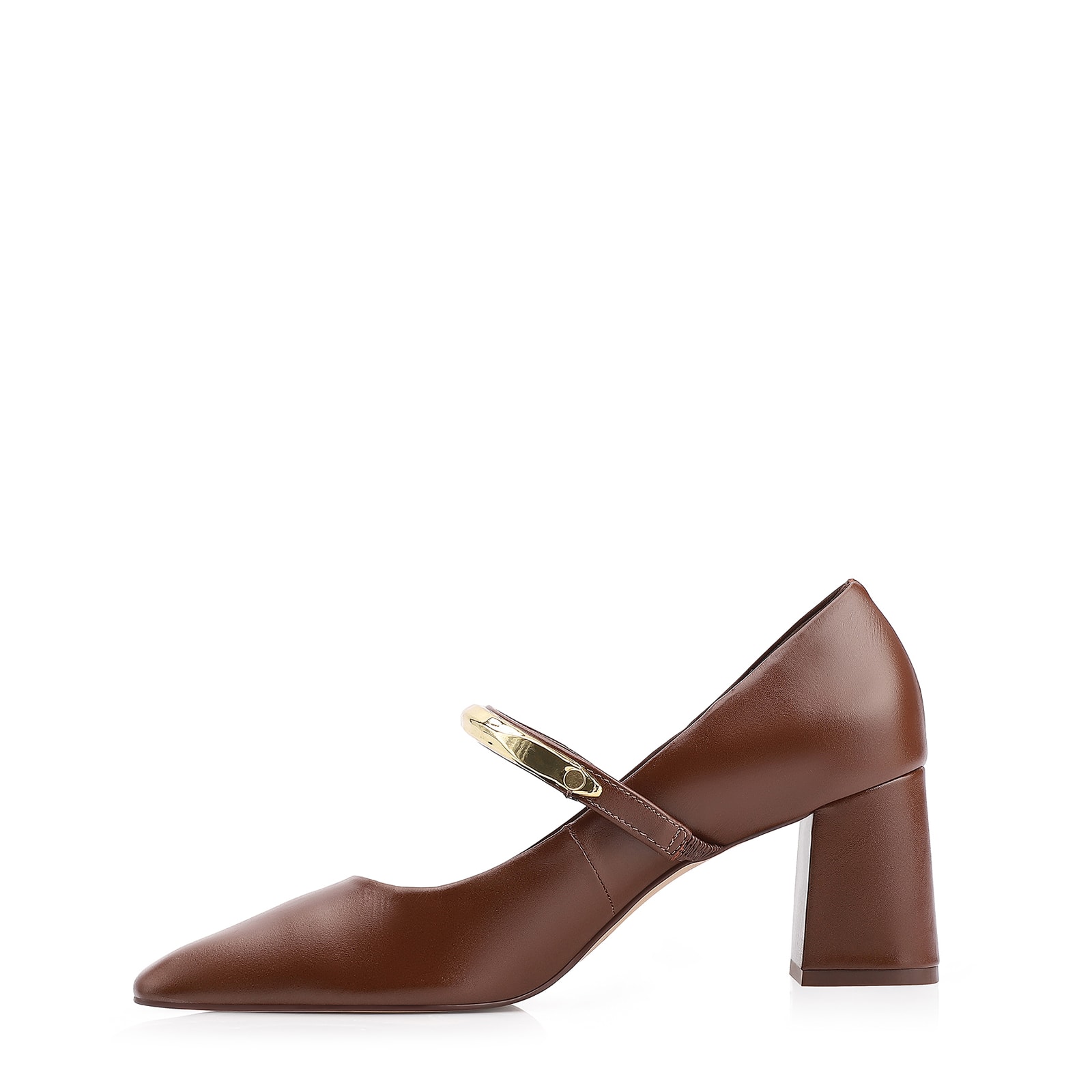 Scarpin Couro Marrom
