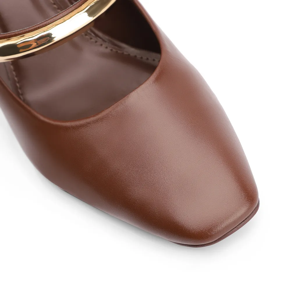 Scarpin Couro Marrom - imagem 7