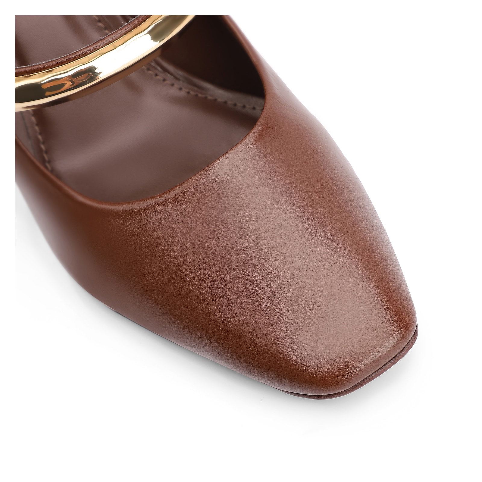 Scarpin Couro Marrom