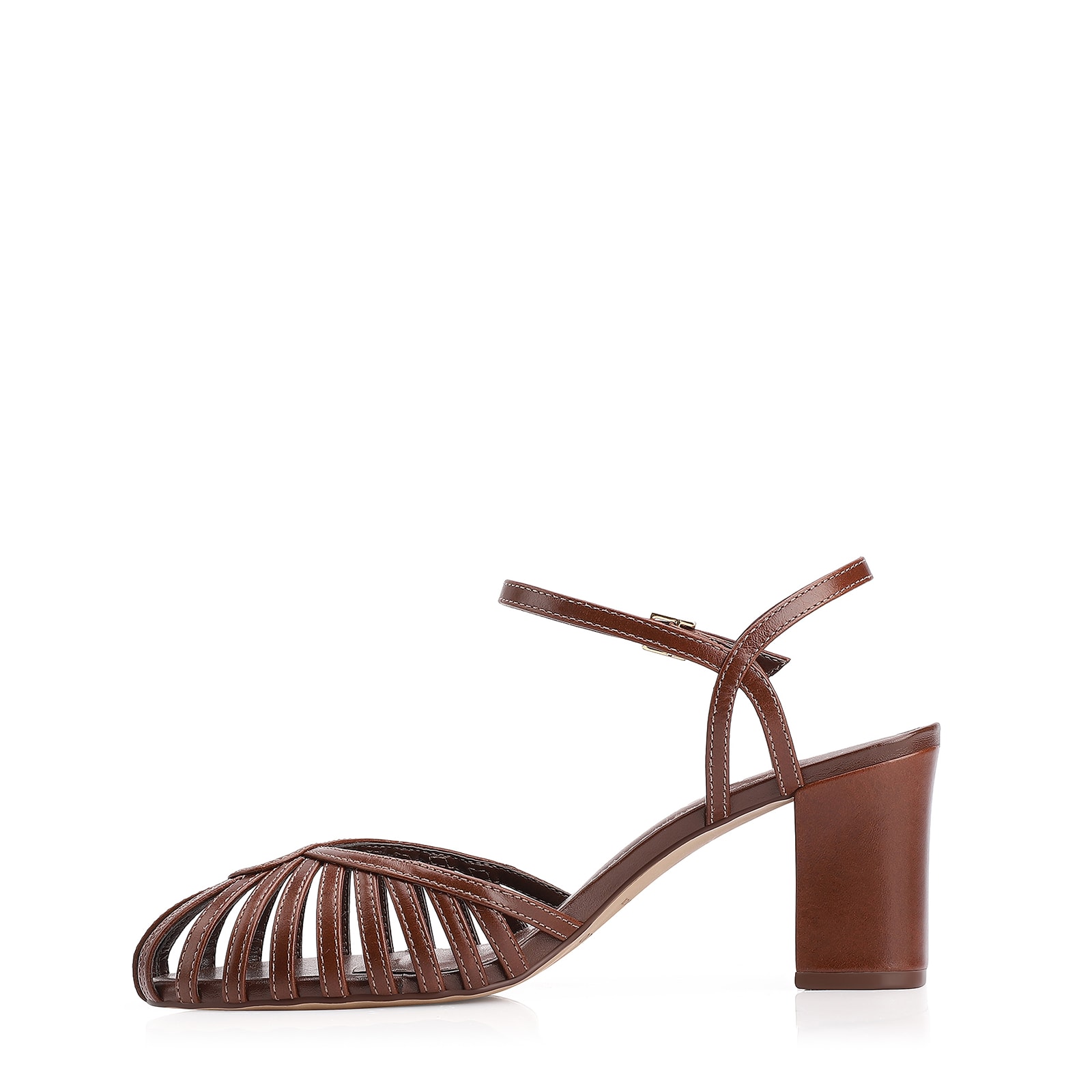Scarpin Couro Marrom