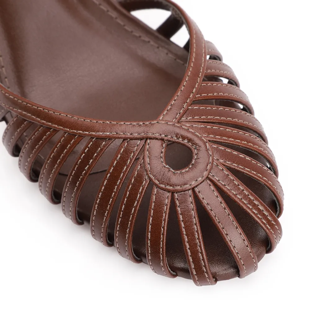 Scarpin Couro Marrom - imagem 6
