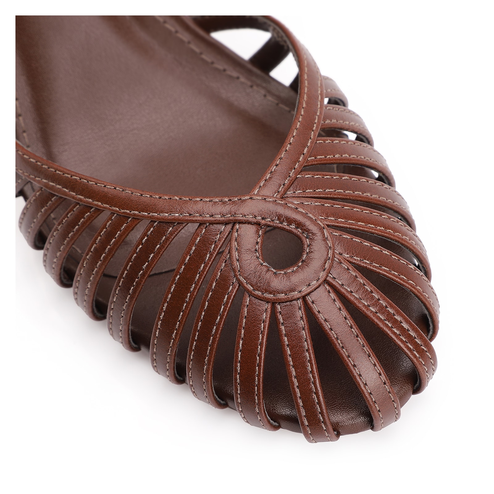 Scarpin Couro Marrom