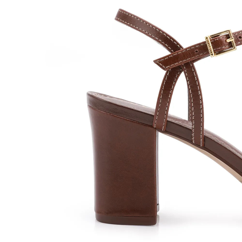 Scarpin Couro Marrom - imagem 7