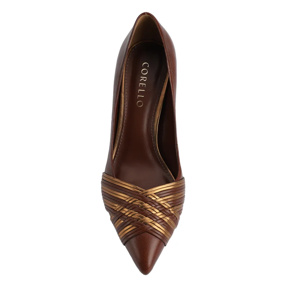 Scarpin Couro Marrom/Alt Bronze - imagem 5