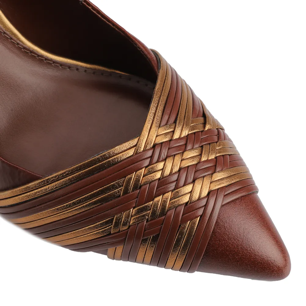 Scarpin Couro Marrom/Alt Bronze - imagem 6