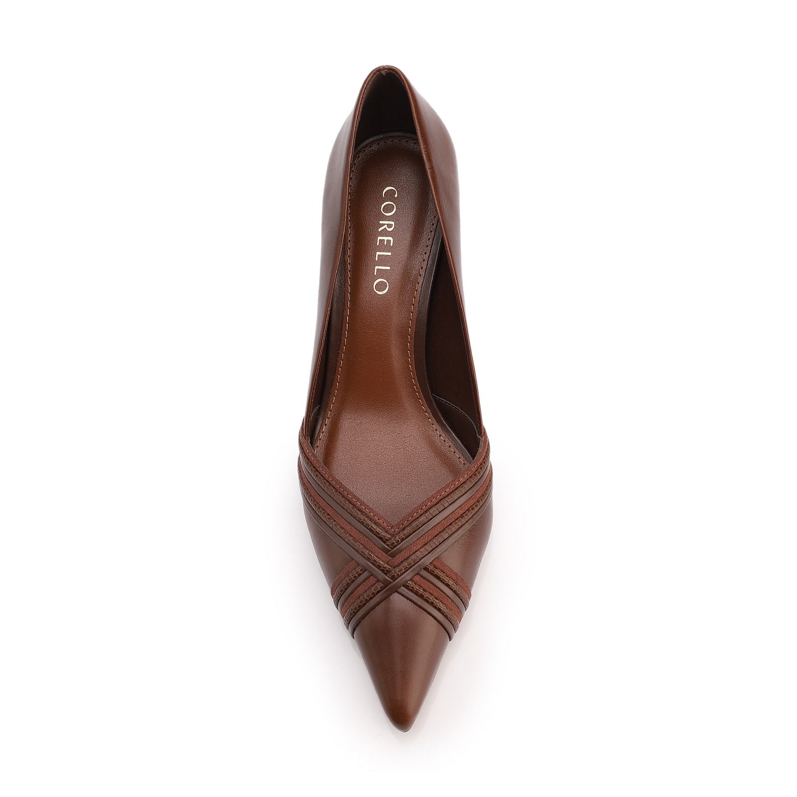 Scarpin Couro Marrom /Alt Nobuck Marrom /Alt Lezard Marrom