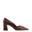 Scarpin Couro Marrom /Alt Nobuck Marrom /Alt Lezard Marrom - imagem 2