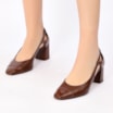 Scarpin Couro Marrom/ Alt Verniz Marrom - imagem 2