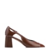 Scarpin Couro Marrom/ Alt Verniz Marrom - imagem 3