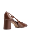 Scarpin Couro Marrom/ Alt Verniz Marrom - imagem 4