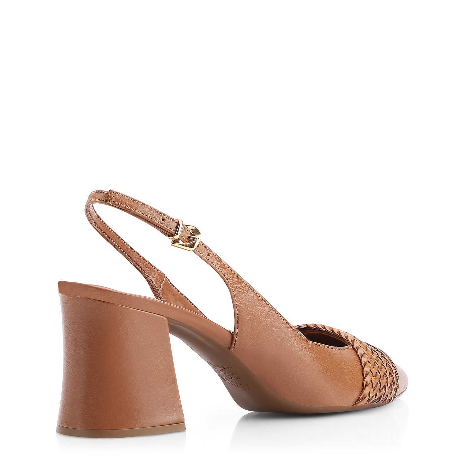 Scarpin Couro Marrom Claro