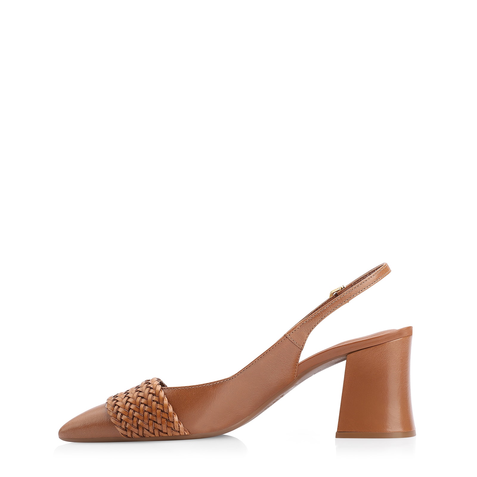 Scarpin Couro Marrom Claro