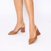 Scarpin Couro Marrom Claro - imagem 2