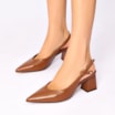 Scarpin Couro Marrom Claro - imagem 2