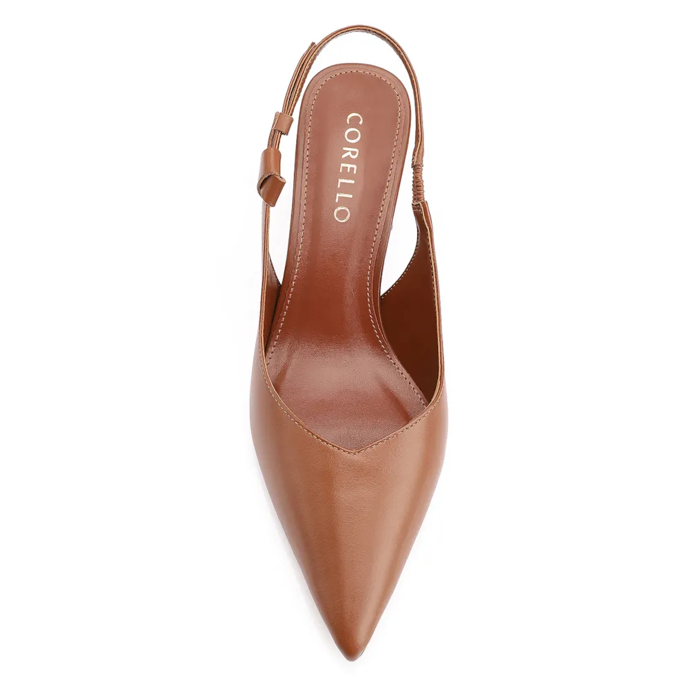 Scarpin Couro Marrom Claro - imagem 6