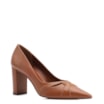 Scarpin Couro Marrom Claro/Camurça Marrom Claro - imagem 1
