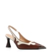 Scarpin Couro Marrom /Couro Off White/Alt Python Marrom - imagem 1